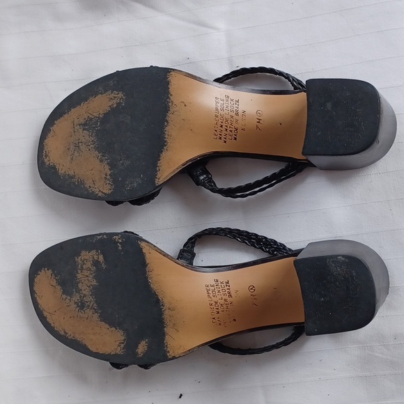 Enzo Angiolini "Elson" Leather Block Heel Mule Style Sandal- Sz. 7 - Picture 9 of 11